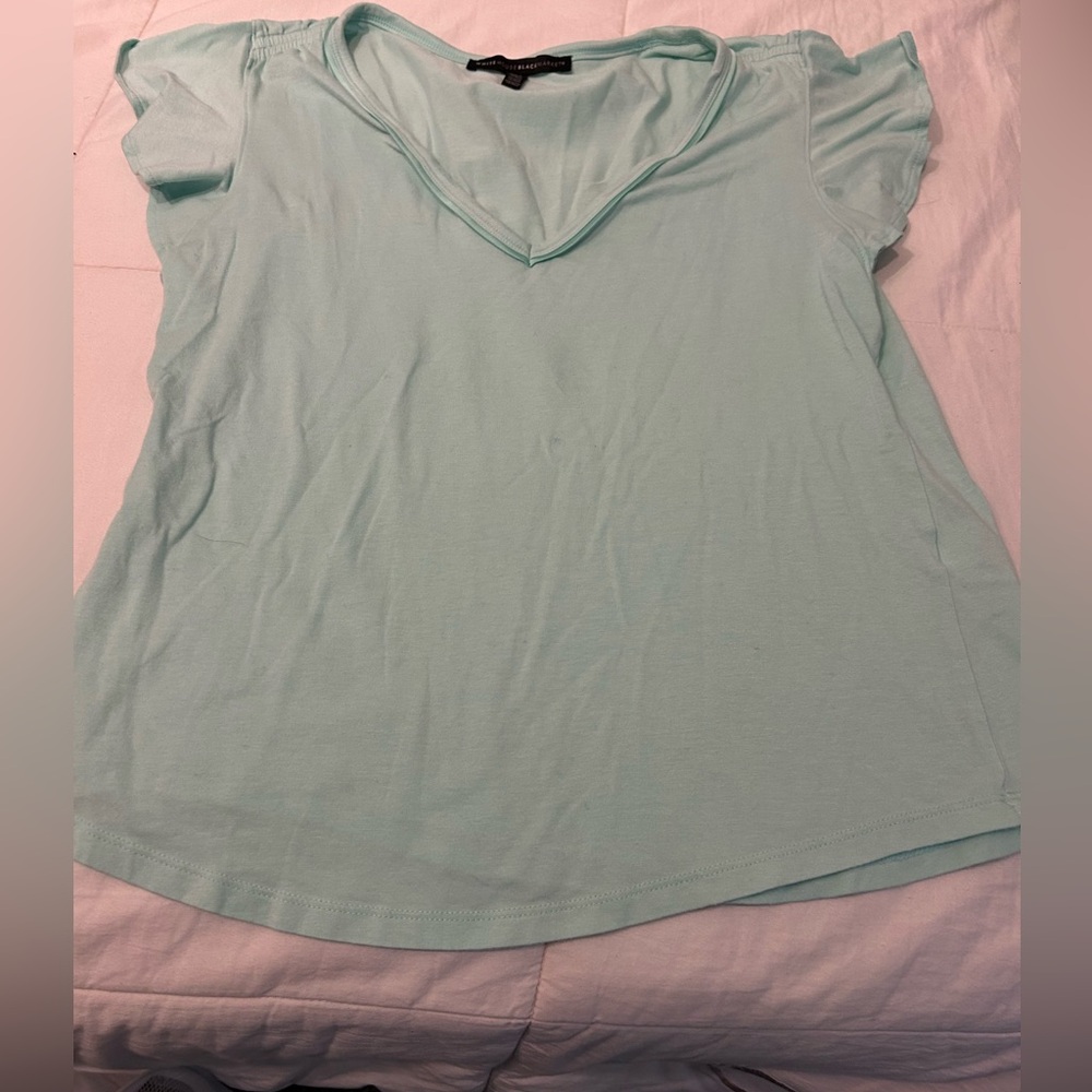Women's Light Green V-Neck Top WHBM
XS